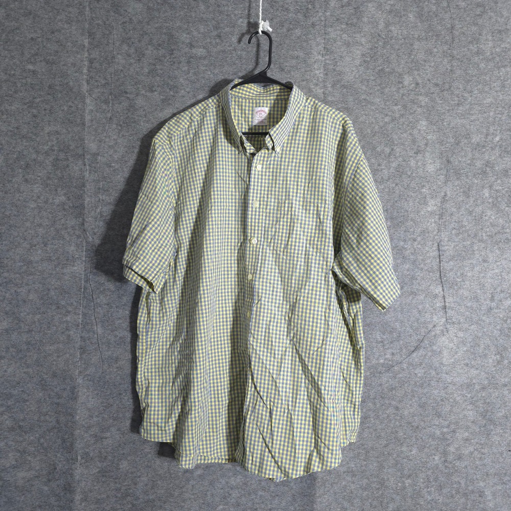 Brooks Brothers 346 Original Shirt Men's Gingham Check Short Sleeve Button Down‎